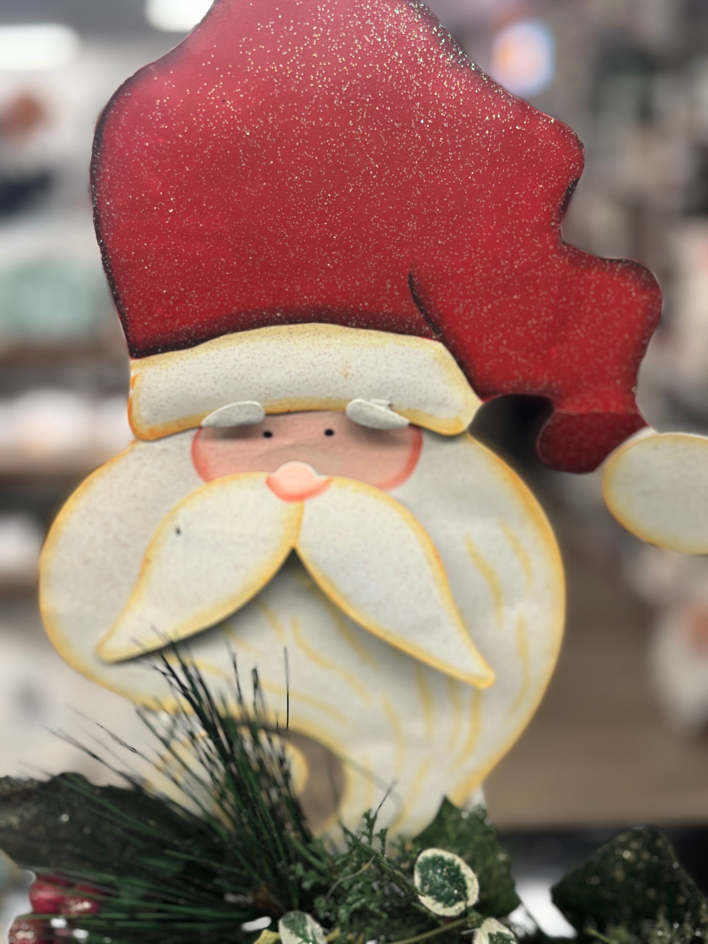 Santa & Cardinals Christmas Wreath – 24"