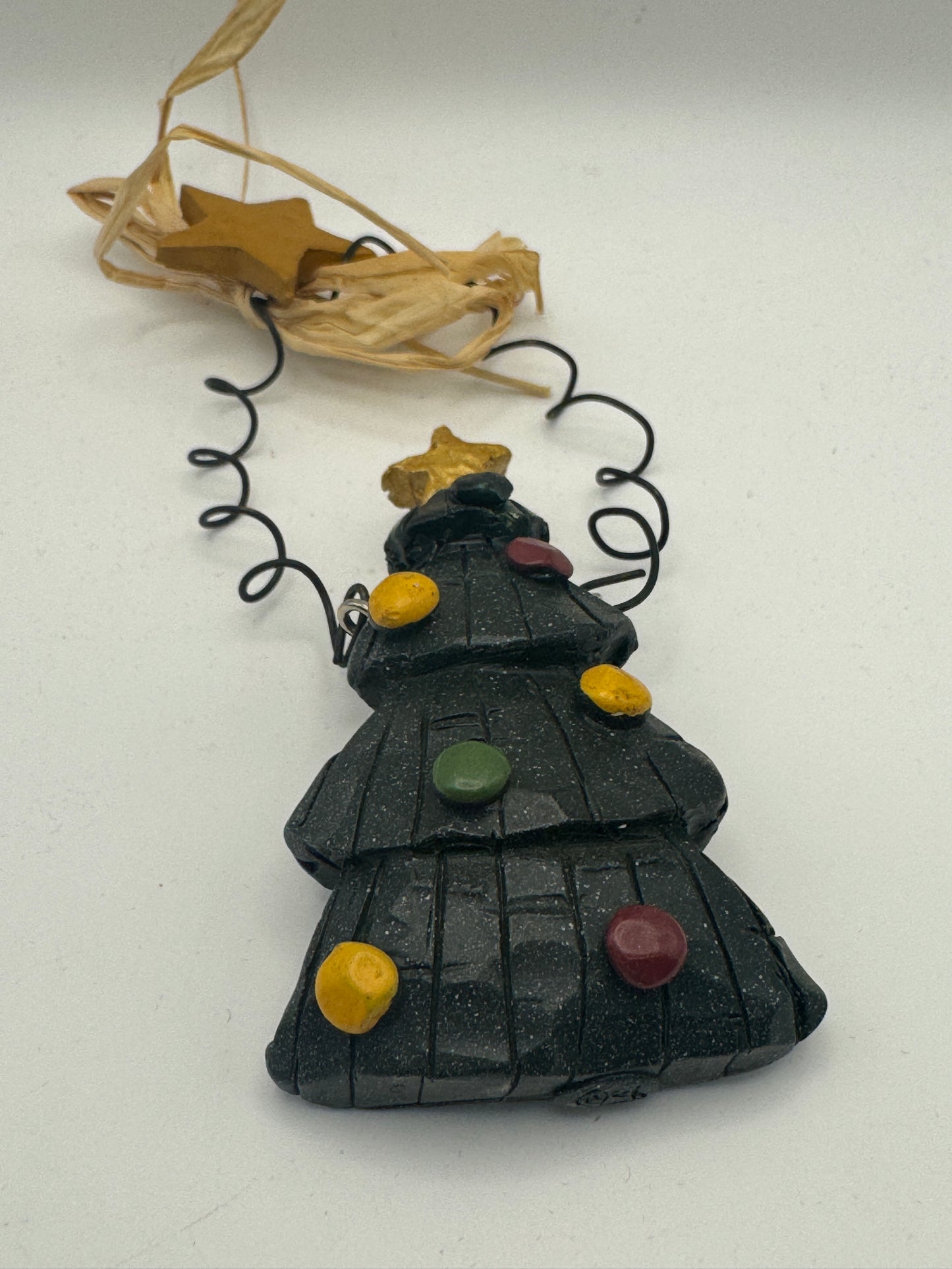 Rustic Wooden Tiered Christmas Tree Ornament – Primitive Country Style 3"