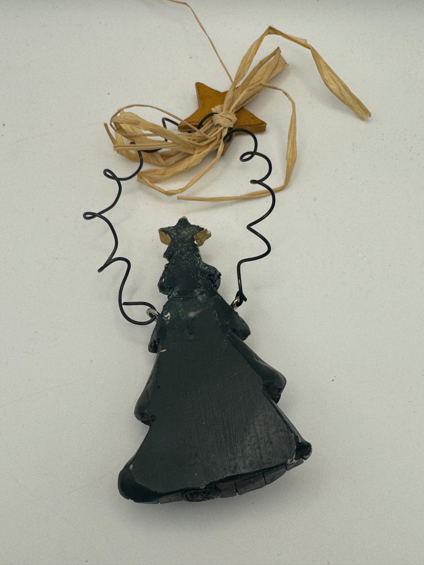 Rustic Wooden Tiered Christmas Tree Ornament – Primitive Country Style 3"