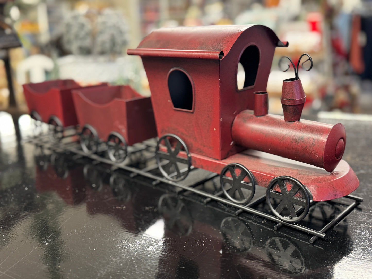 North Pole Express Metal Train Set – Christmas Tabletop Decor 26"