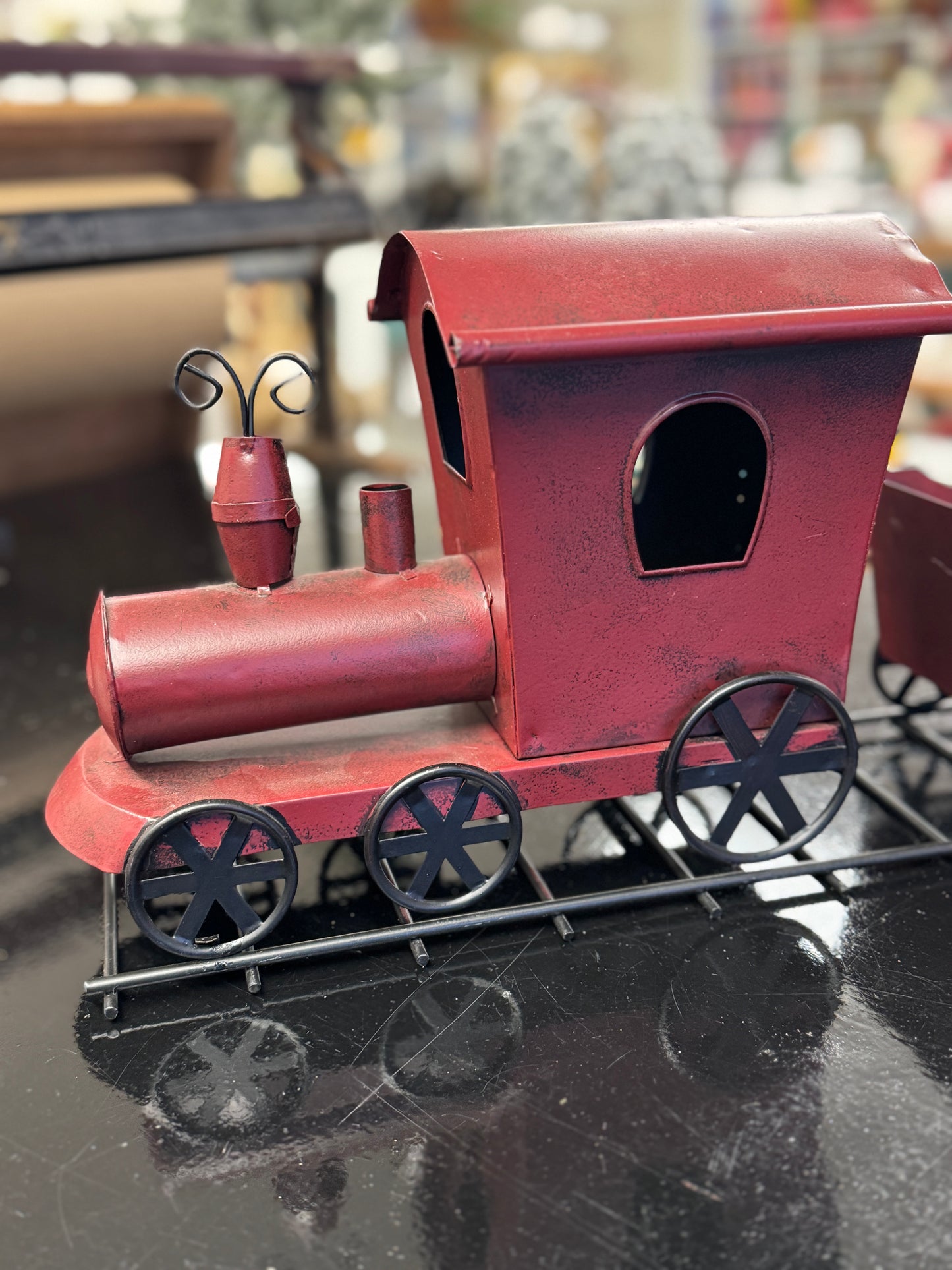 North Pole Express Metal Train Set – Christmas Tabletop Decor 26"
