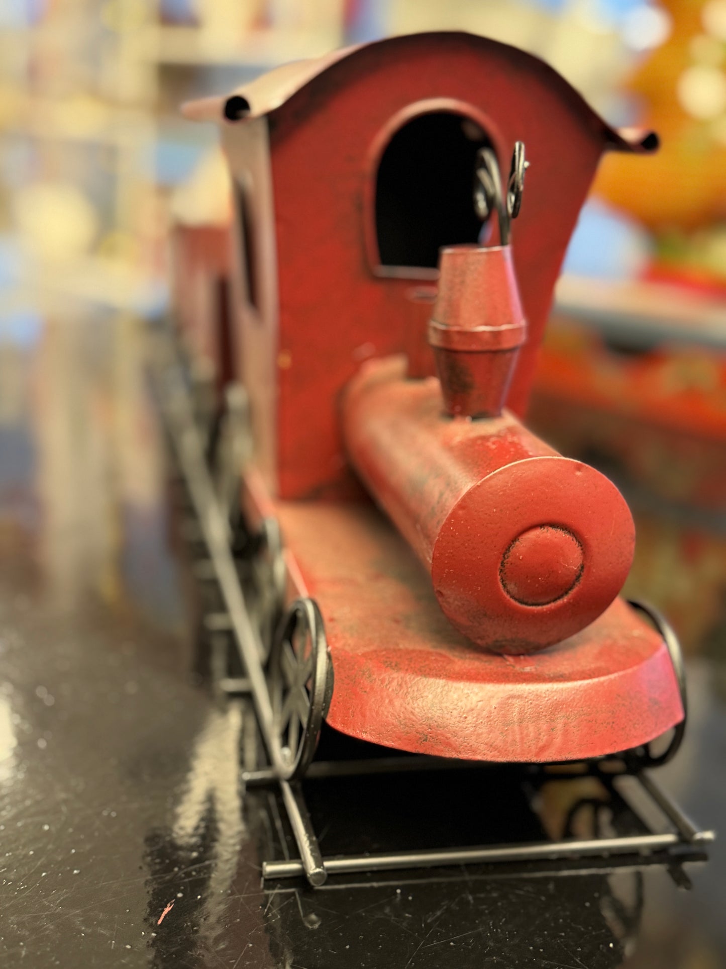 North Pole Express Metal Train Set – Christmas Tabletop Decor 26"