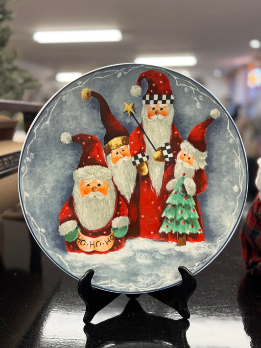 Possible Dreams Santa Plate by Elaine Thompson – 12" Vintage Christmas Platter (1997)