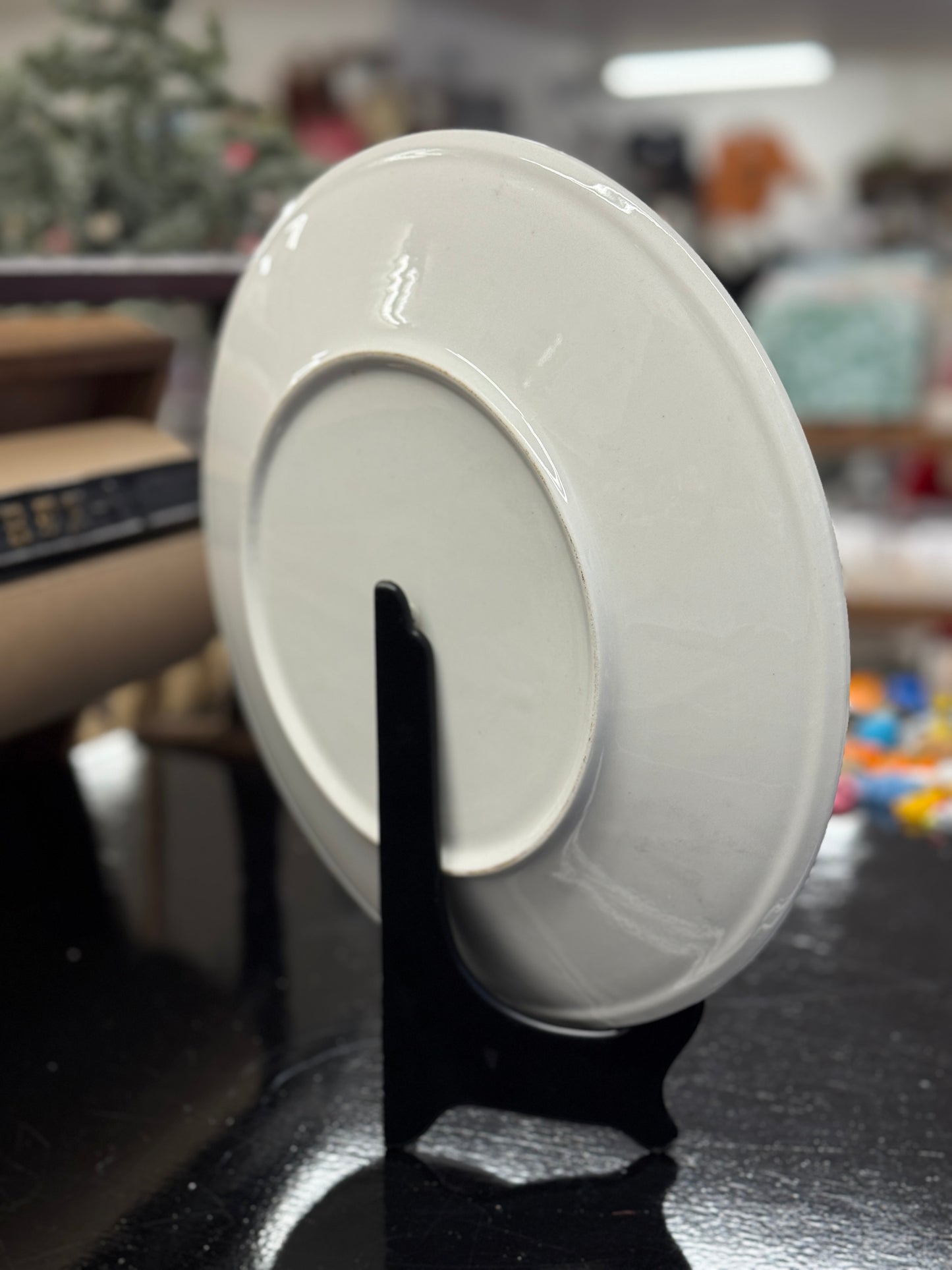 Possible Dreams Santa Plate by Elaine Thompson – 12" Vintage Christmas Platter (1997)