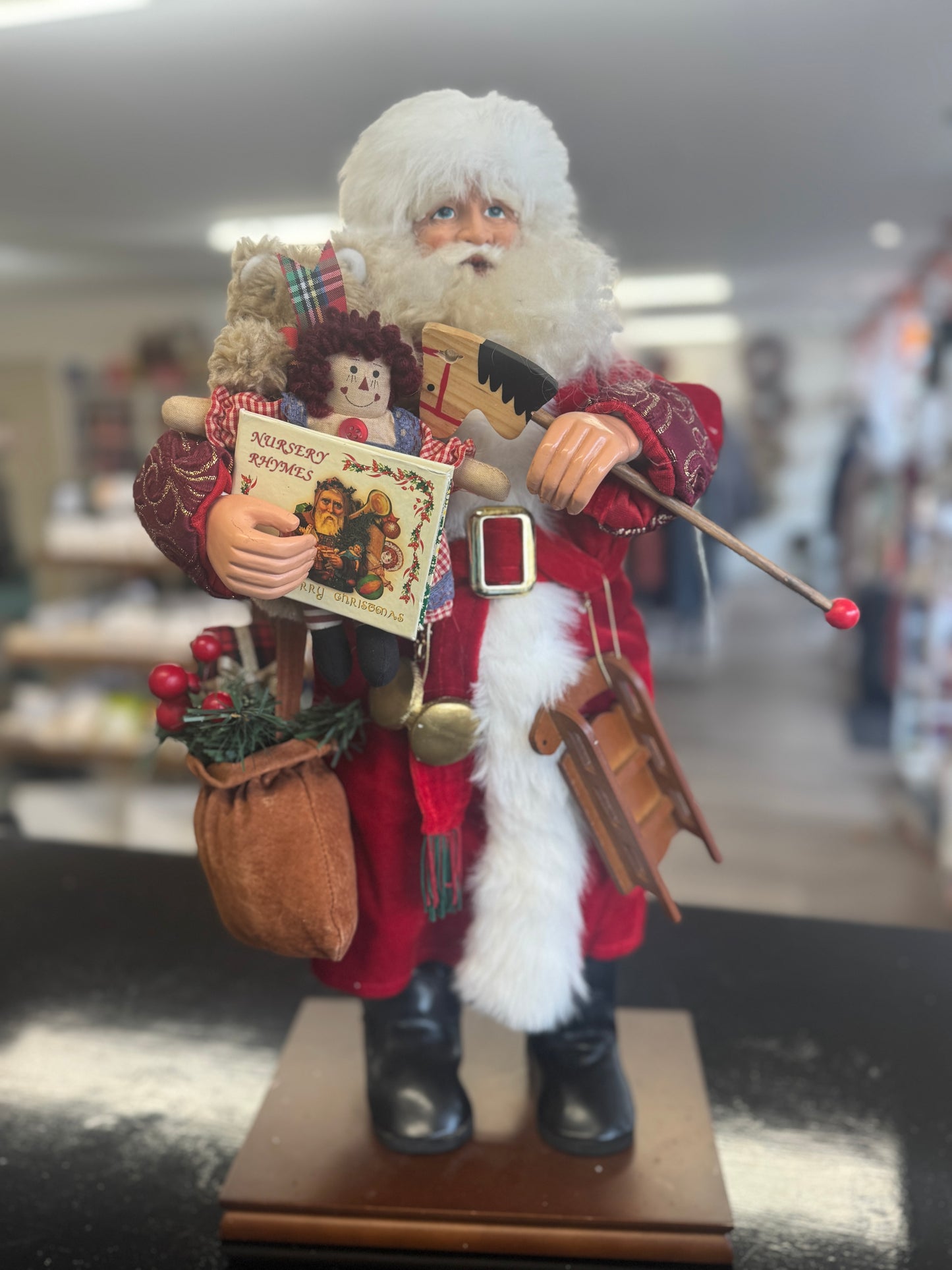 Karen Didion Toymaker Santa Figurine – 17" Collectible Christmas Decor