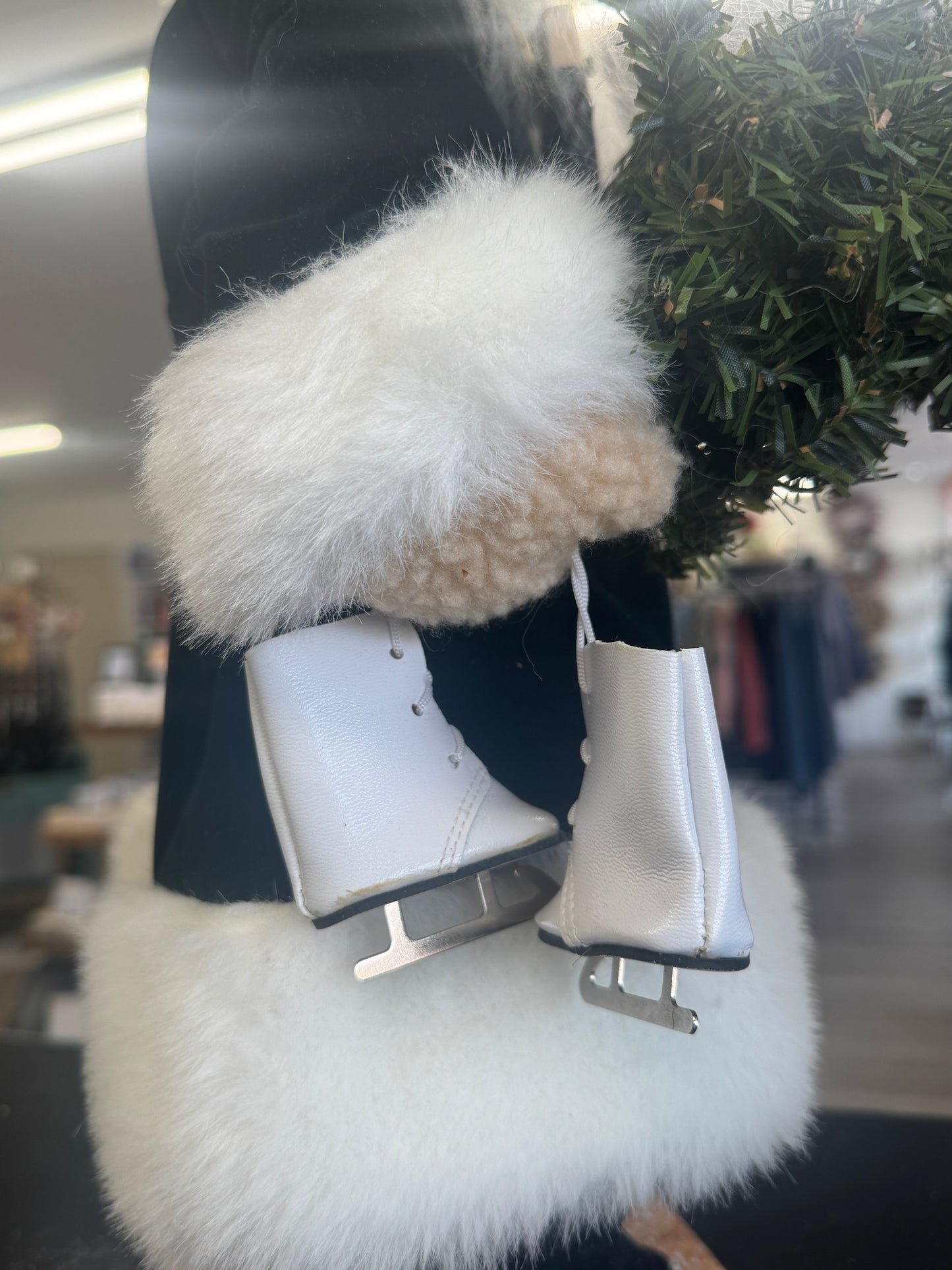 Woodland Rustic Santa with Bear, Tree & Giftbag – 24" Vintage-Style Christmas Figurine