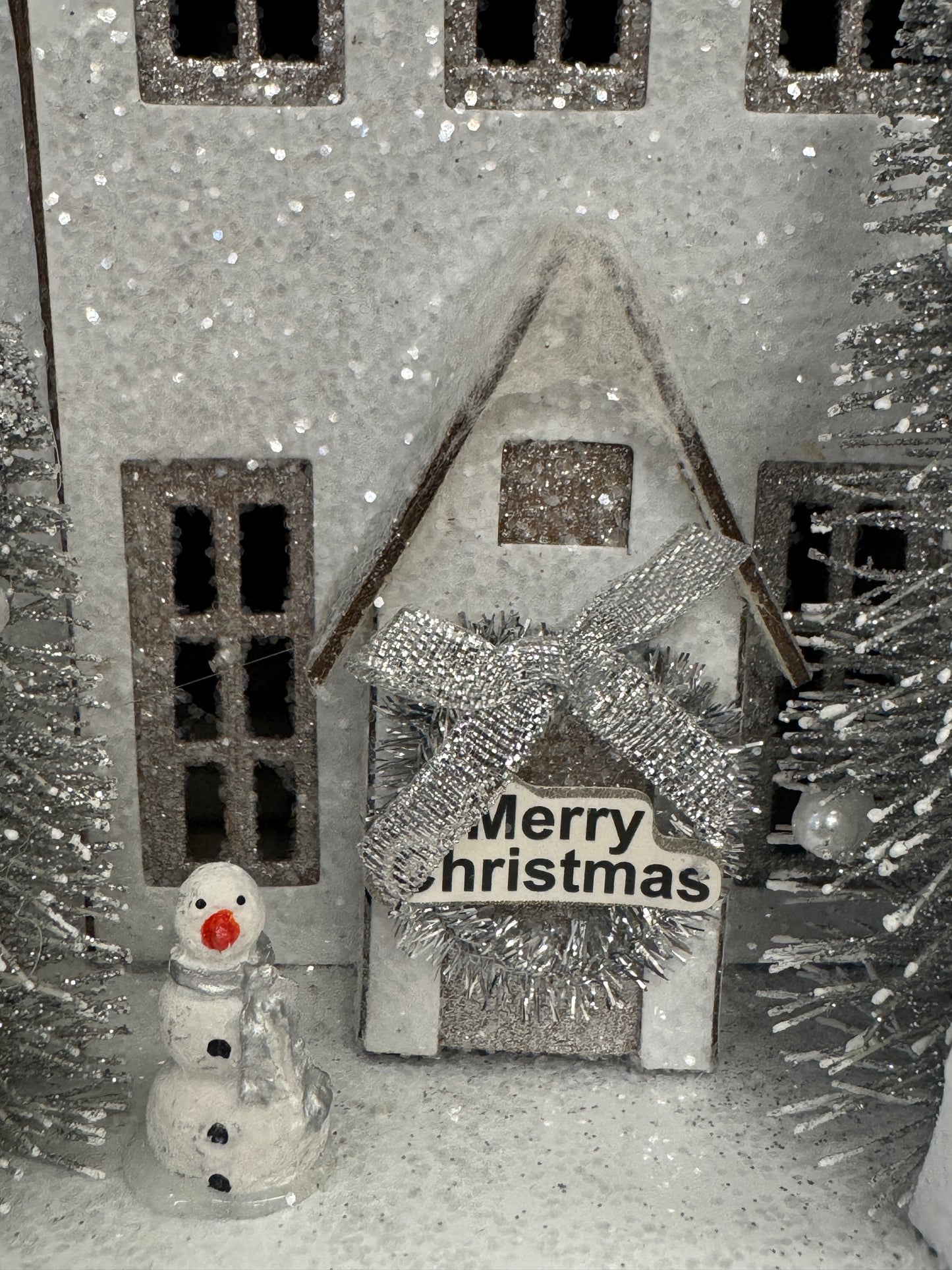 Cody Foster Blue Mill House – Light-Up Vintage Putz Christmas Village House 10.25"