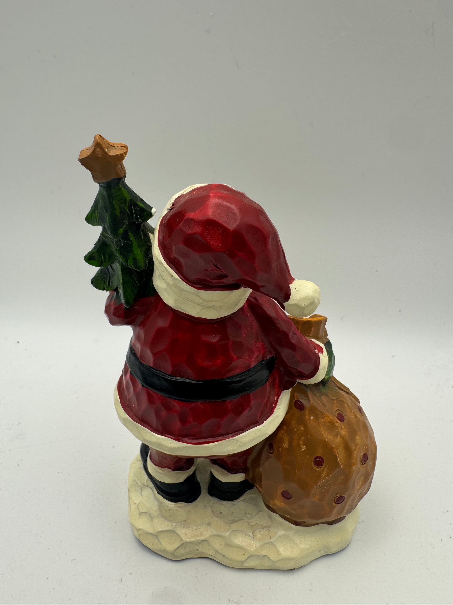 Kirkland’s Resin Santa Figurine – Hand-Carved Look Christmas Decor 4.5" (Discontinued)