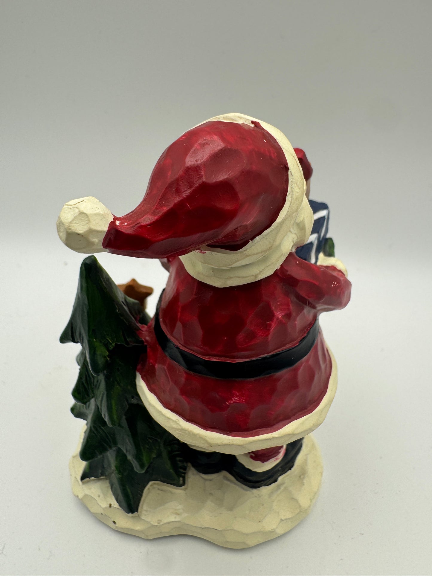 Kirkland’s Resin Santa Figurine – Hand-Carved Look Christmas Decor 4.5" (Discontinued)Gift