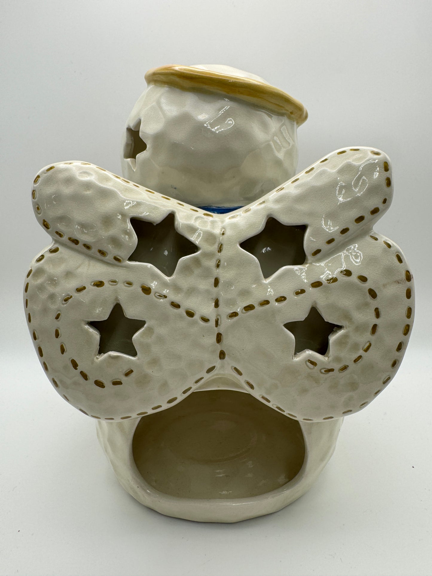 Snowman Tealight Candleholder Figurine – 7.5" Christmas Decor