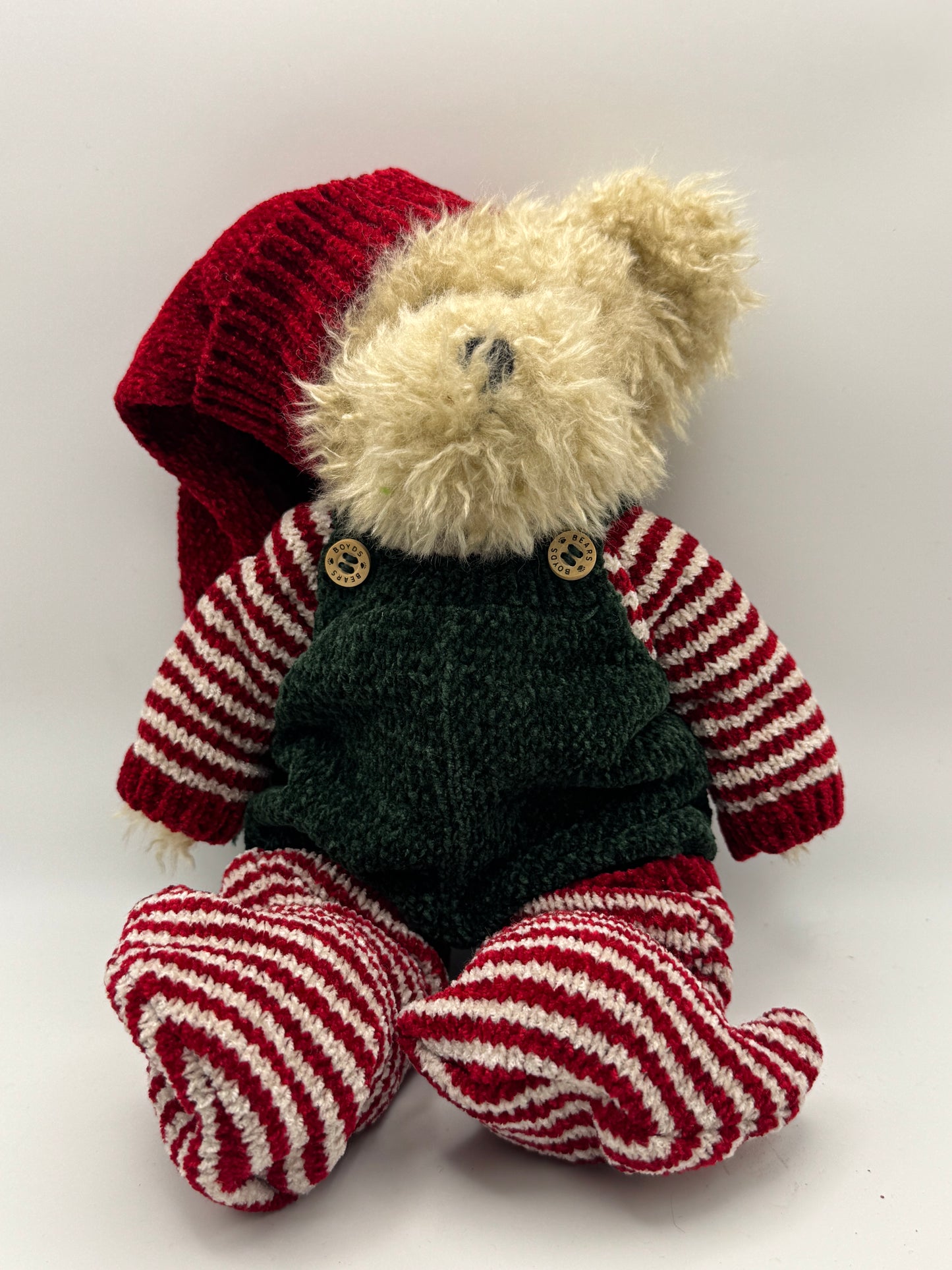 Boyds Bears “Ernie Elfbeary” – Collectible Posable Teddy Bear Christmas Plush