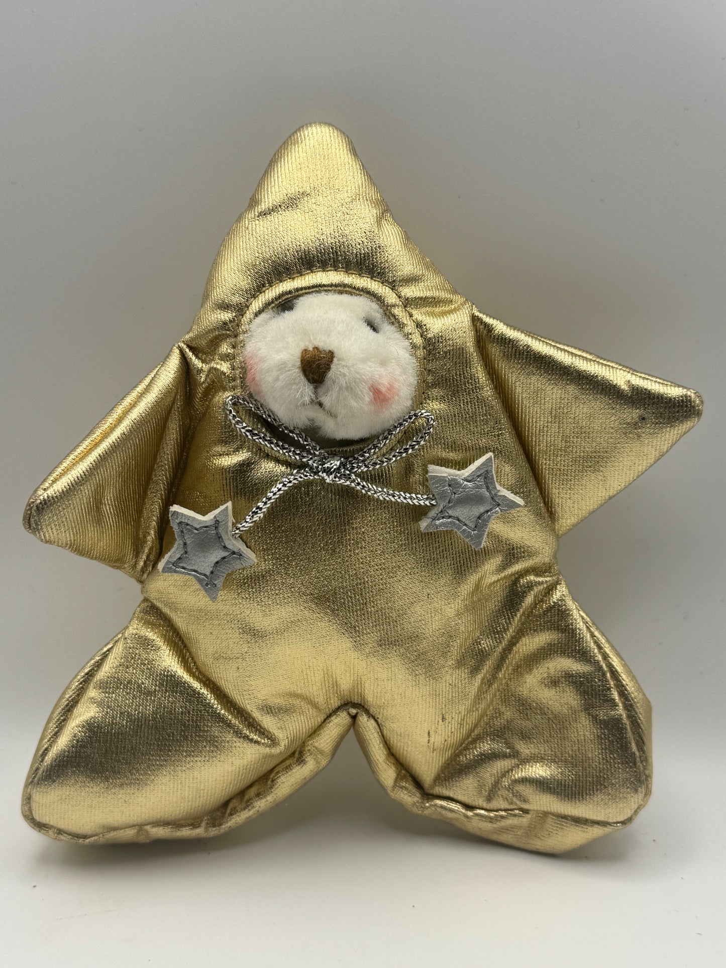 Boyds Bears “Peeker” Gold Star Ornament – H.B. Heirloom Series 562703 (7")