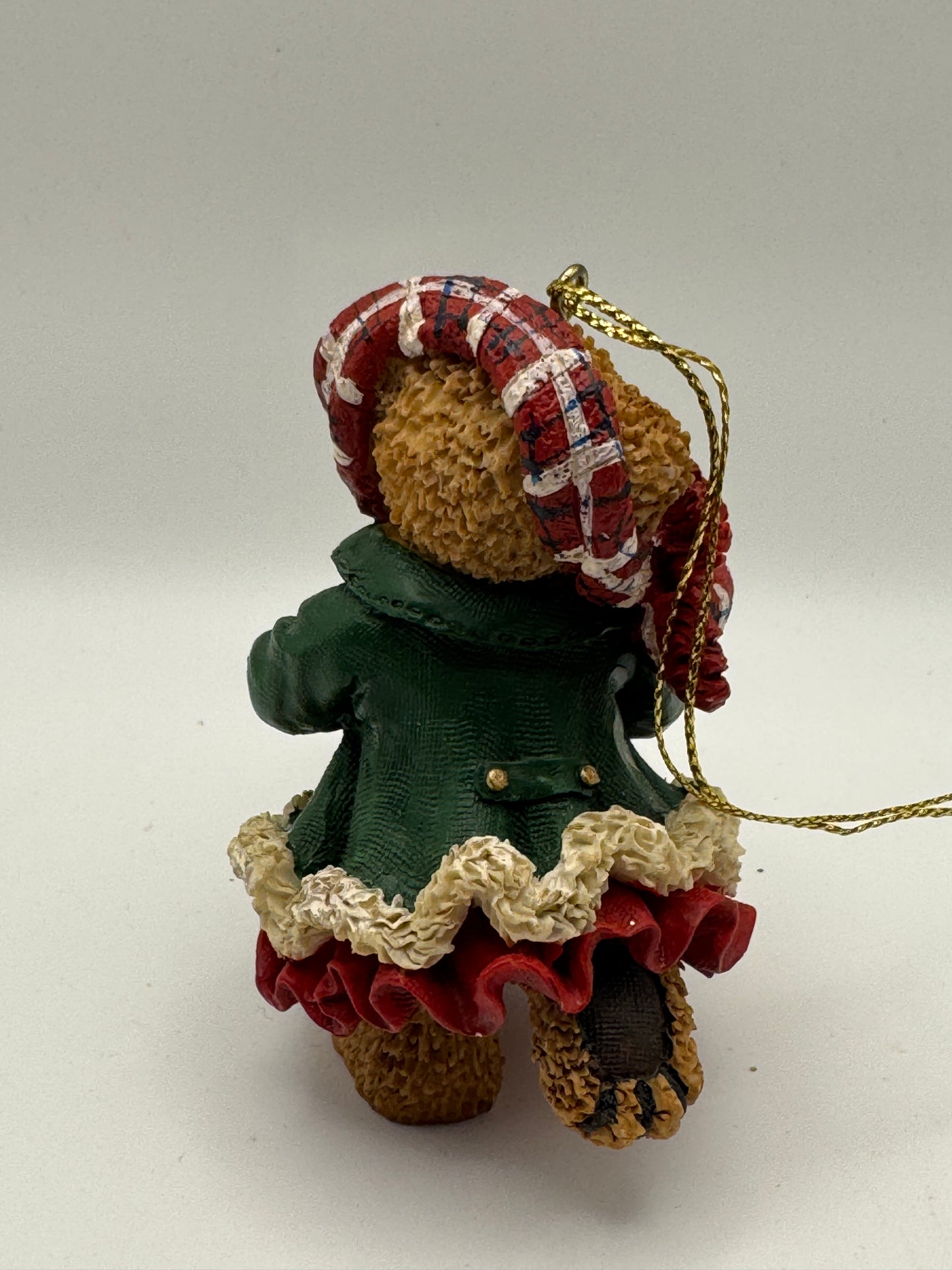 Kirkland Signature Girl Bear with Stroller Ornament – Vintage Christmas Collectible (3")