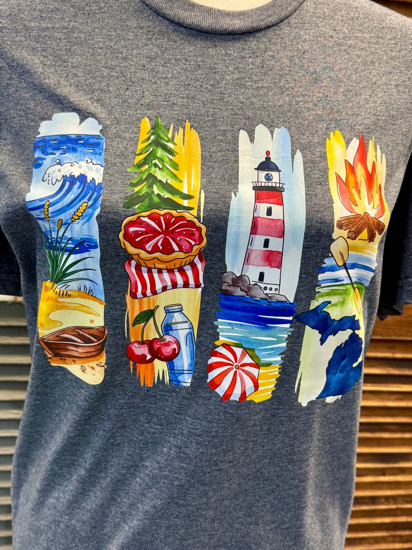 Michigan Summer Icons Graphic Tee