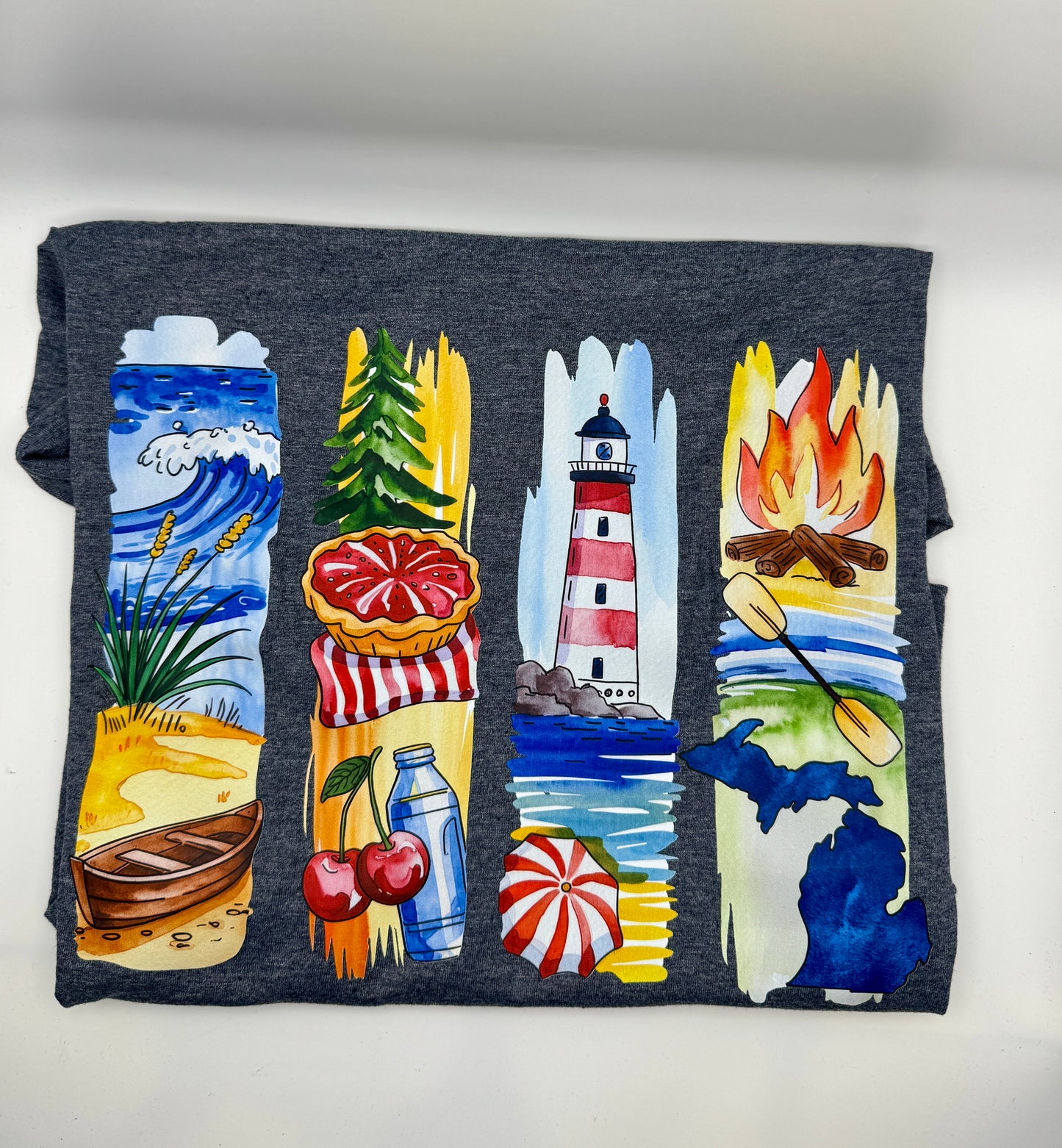 Michigan Summer Icons Graphic Tee
