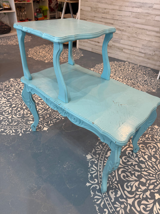 Vintage Two-Tier Accent End Table