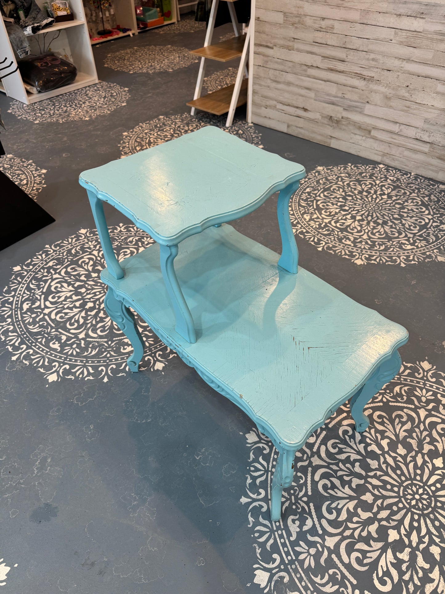 Vintage Two-Tier Accent End Table