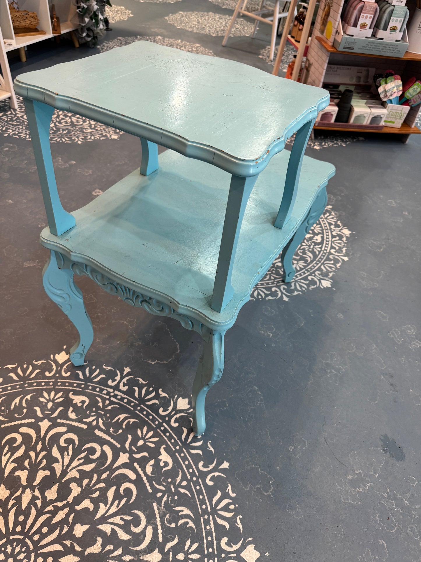 Vintage Two-Tier Accent End Table