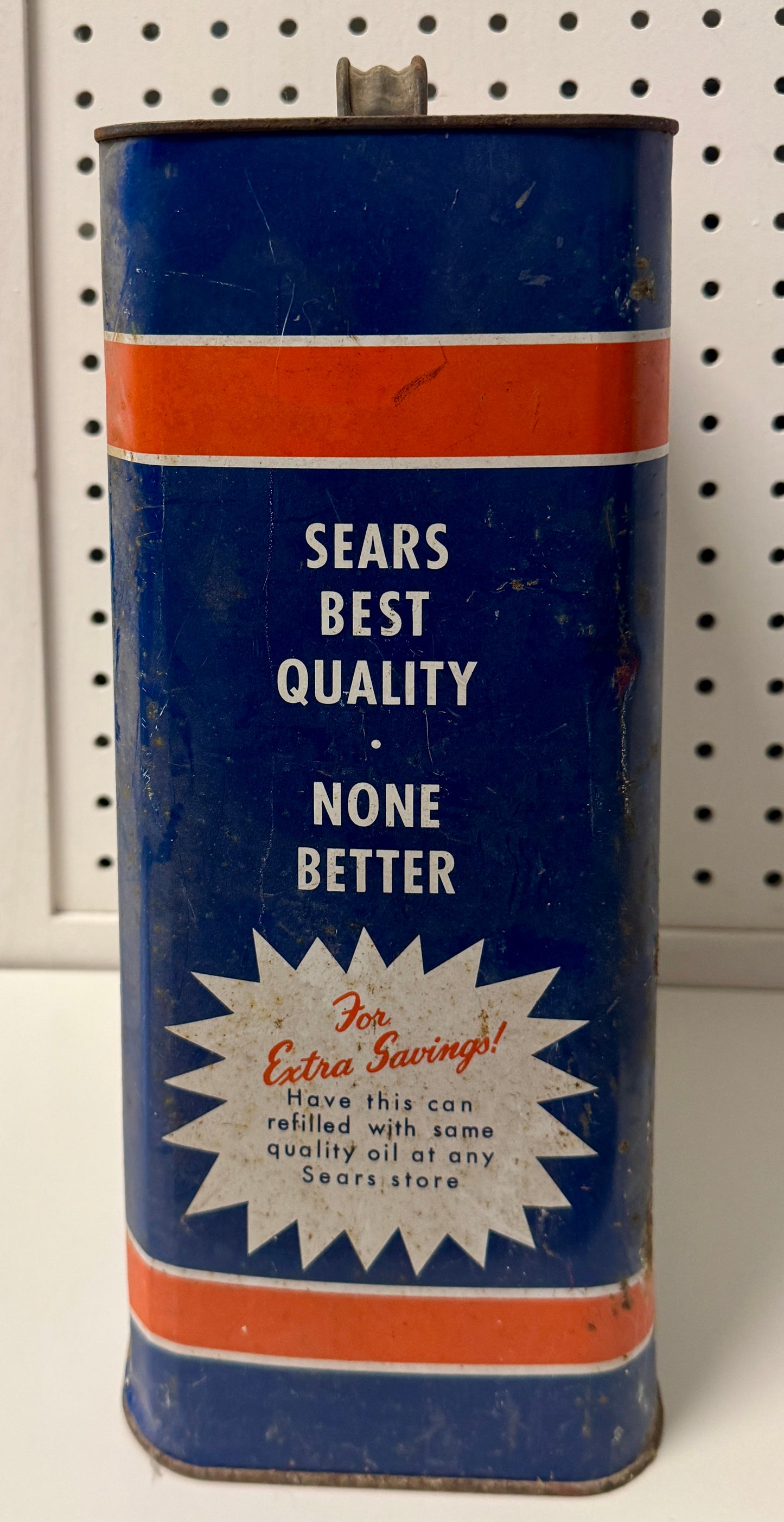 Vintage Allstate 10-Quart Motor Oil Tin (Sears)