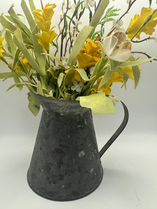 Vintage Black Metal Pitcher (4.5")