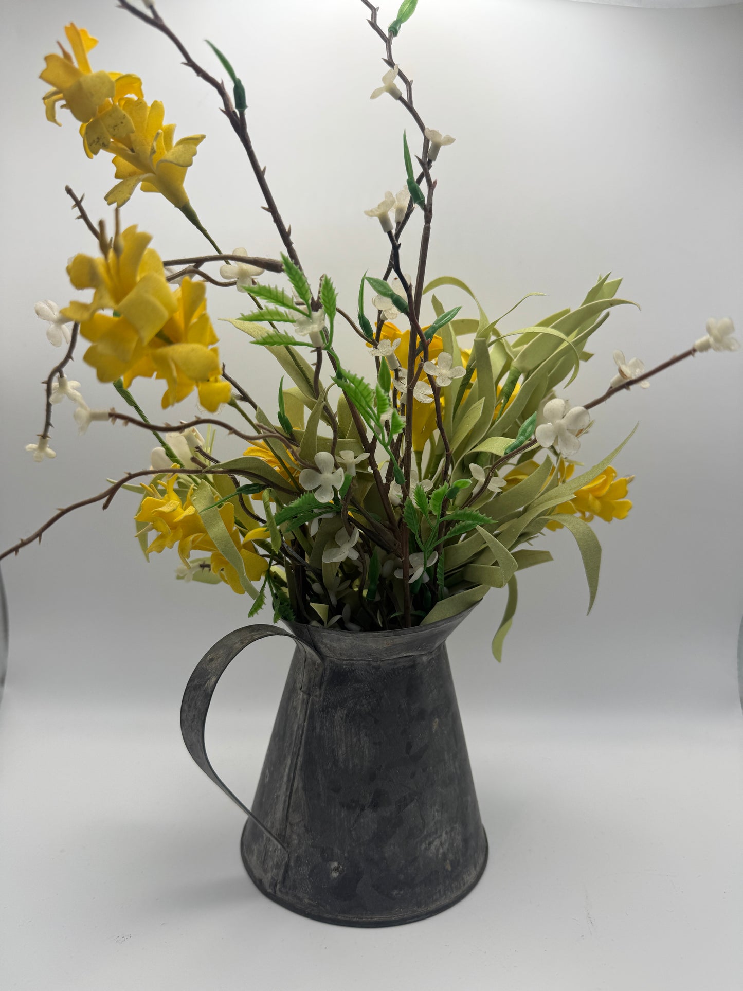 Vintage Black Metal Pitcher (4.5")