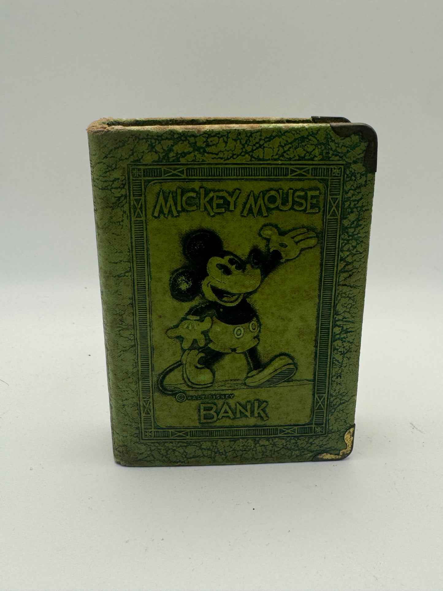 Vintage 1933 Zell Mickey Mouse Book Bank (3" x 4")