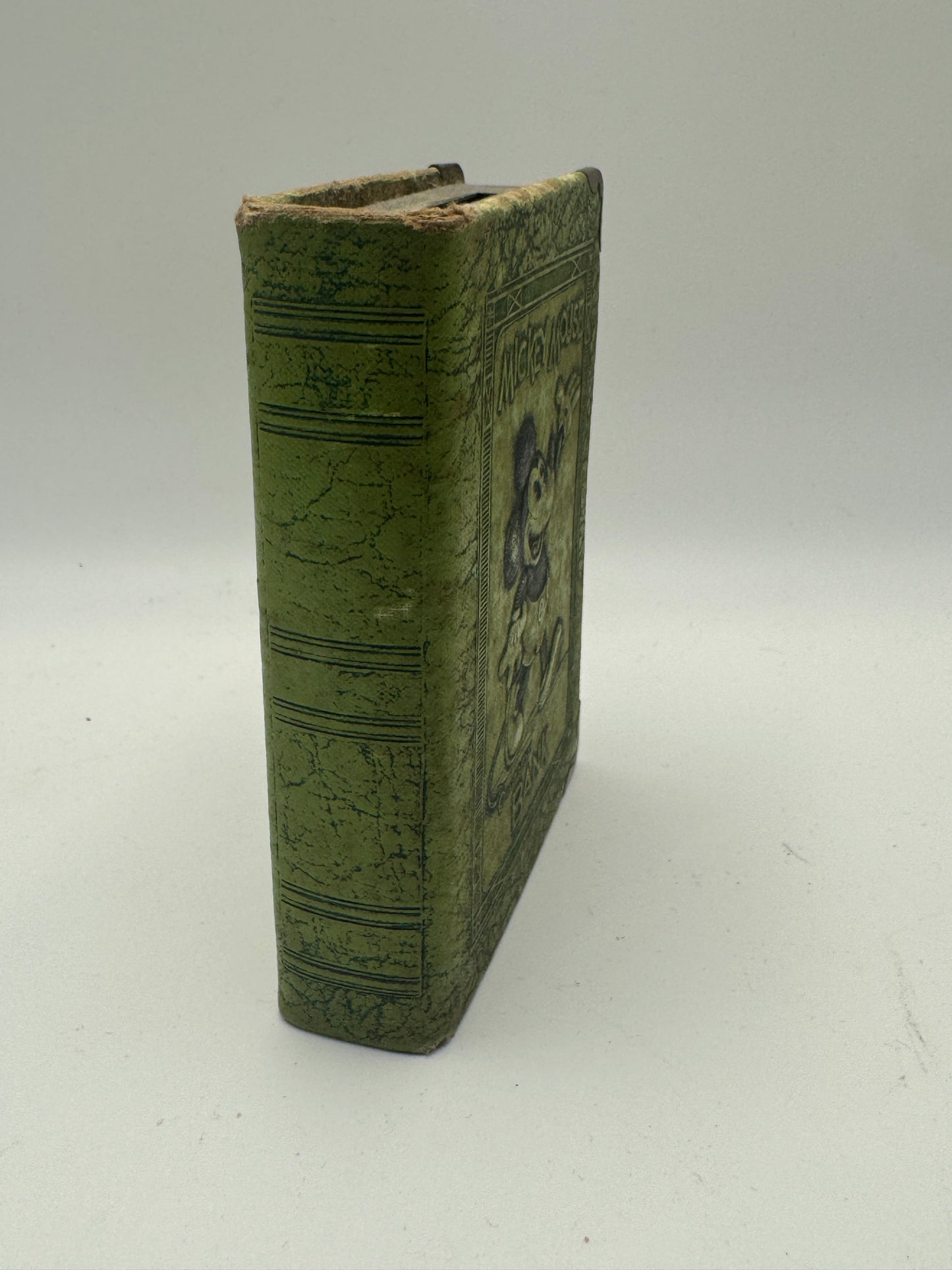 Vintage 1933 Zell Mickey Mouse Book Bank (3" x 4")