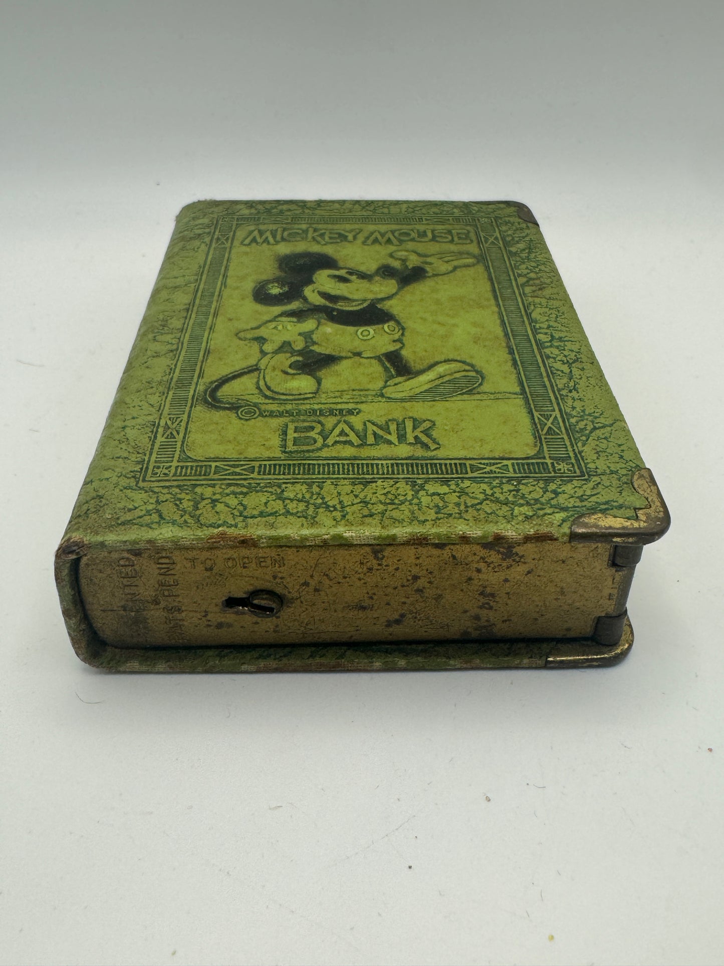 Vintage 1933 Zell Mickey Mouse Book Bank (3" x 4")