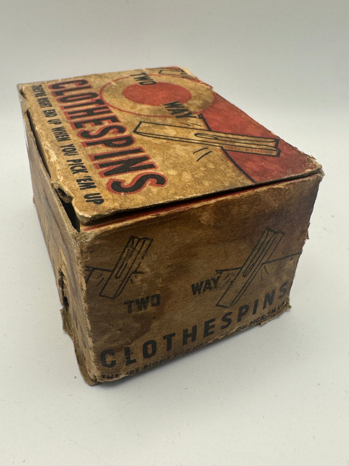 Vintage Two-Way Clothespins Box – Littleton, ME Circa 1920