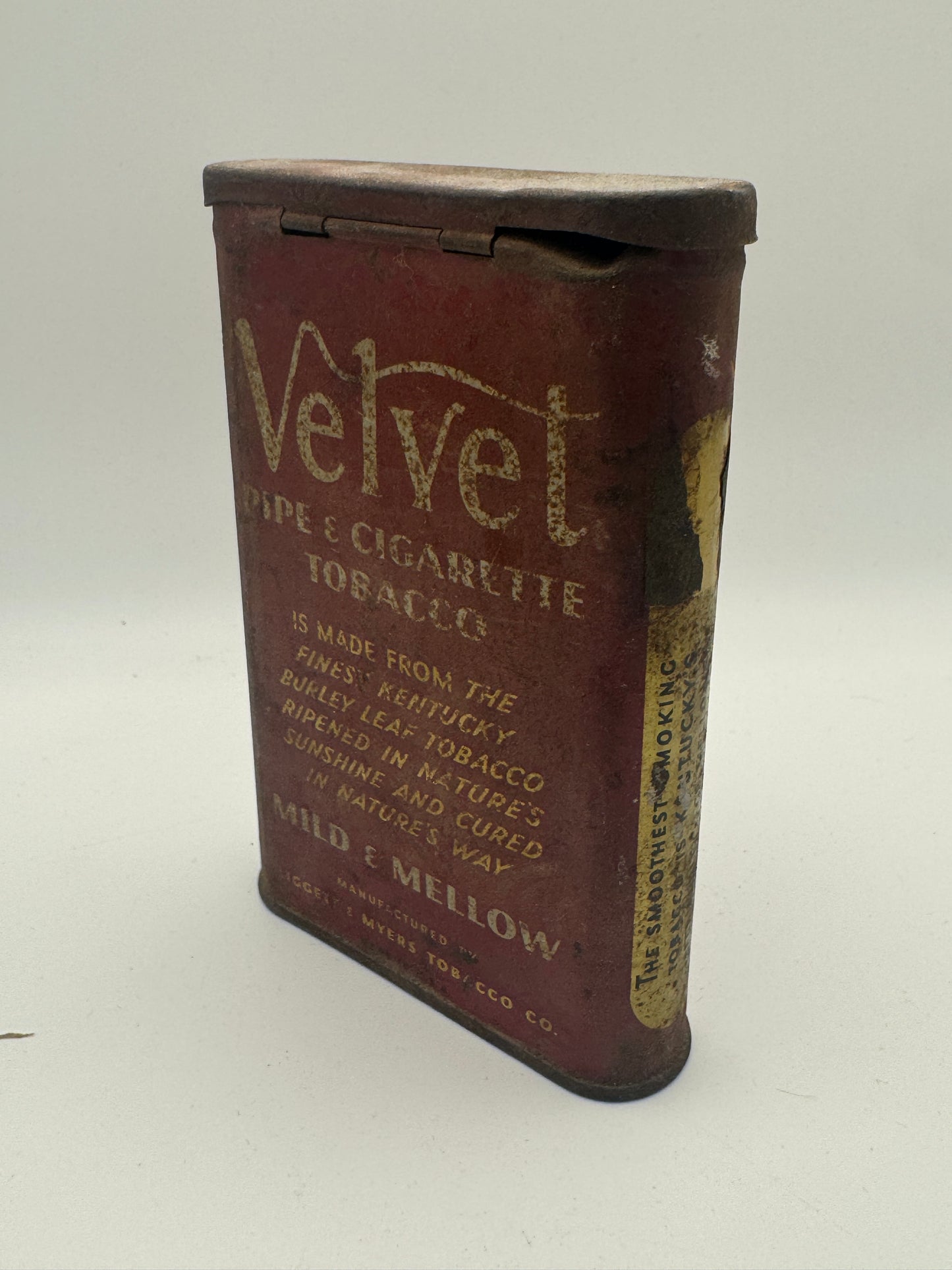 Vintage Great Velvet Tobacco Tin – Liggett & Myers Co. – Mid 1900s