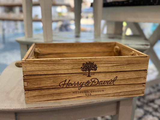 Harry & David Rustic Wooden Gift Crate