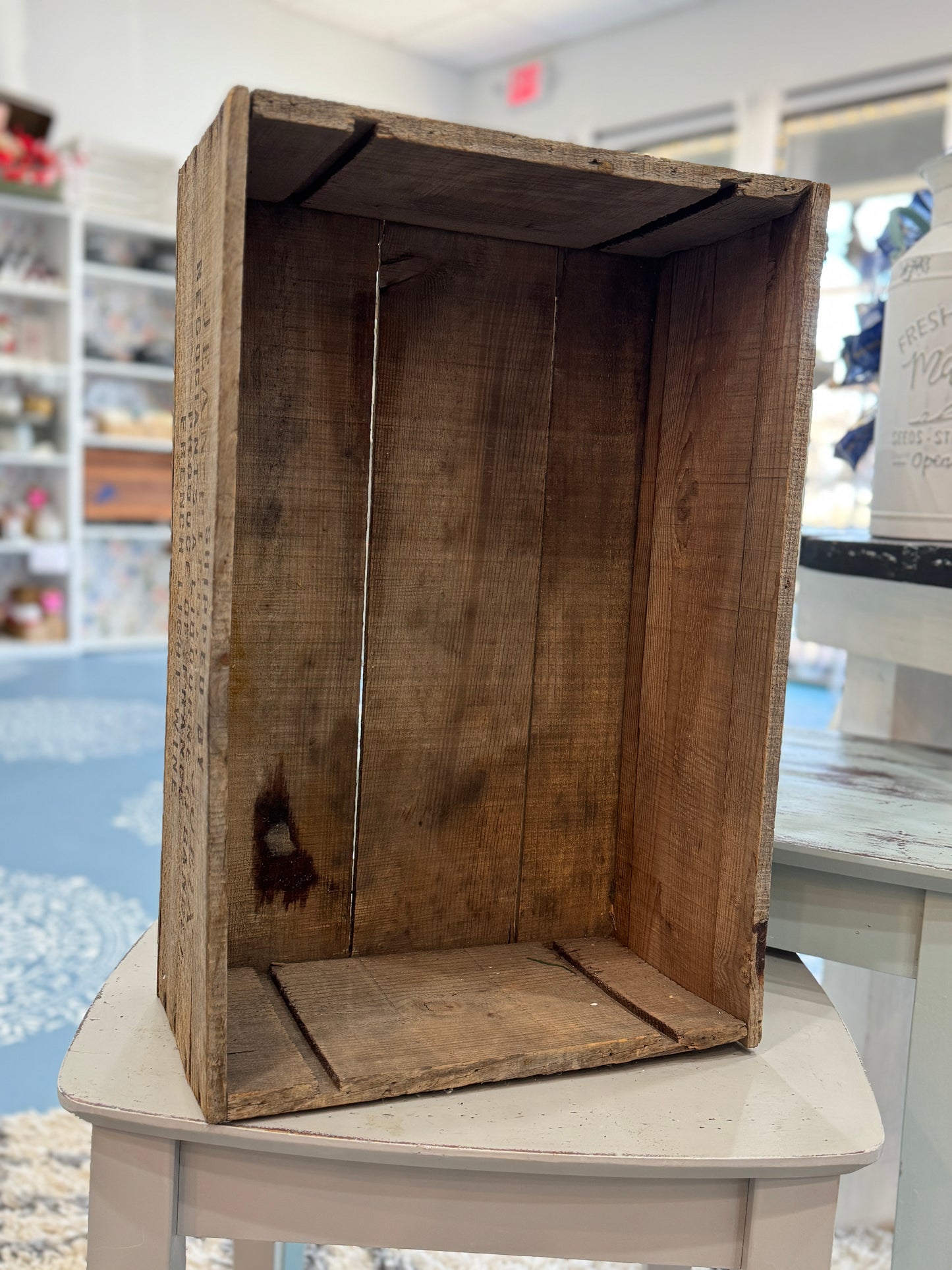French Wine Crate Vintage Wooden Box