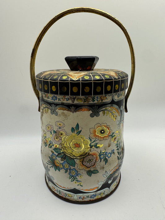Vintage Regal Crown Murray-Allen Floral Tin Container