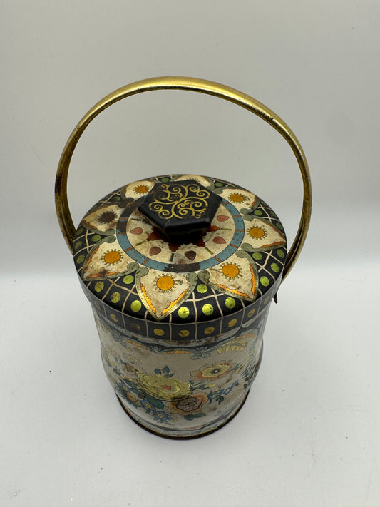 Vintage Regal Crown Murray-Allen Floral Tin Container