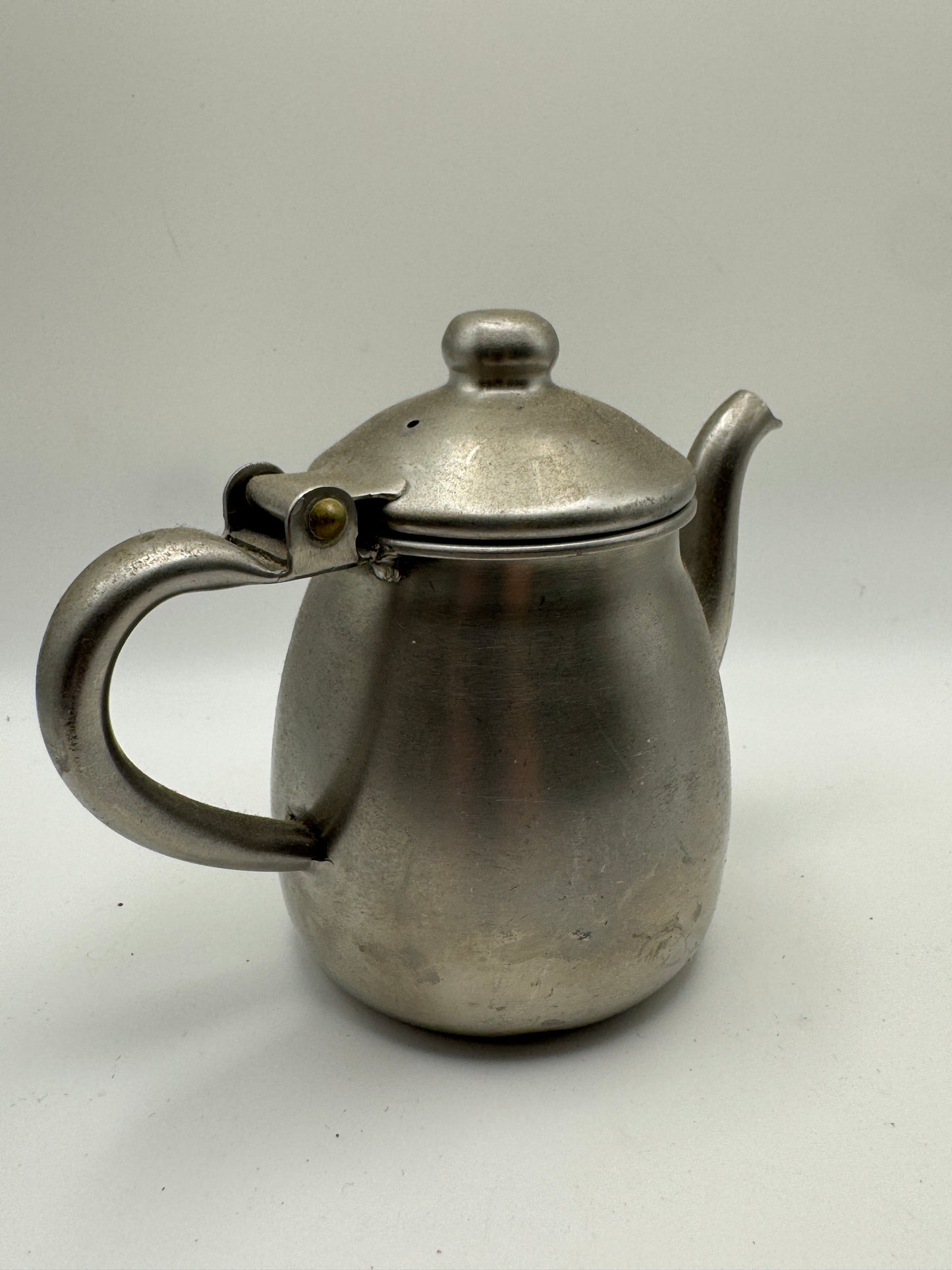 Vintage Metal Mini Teapot (4")