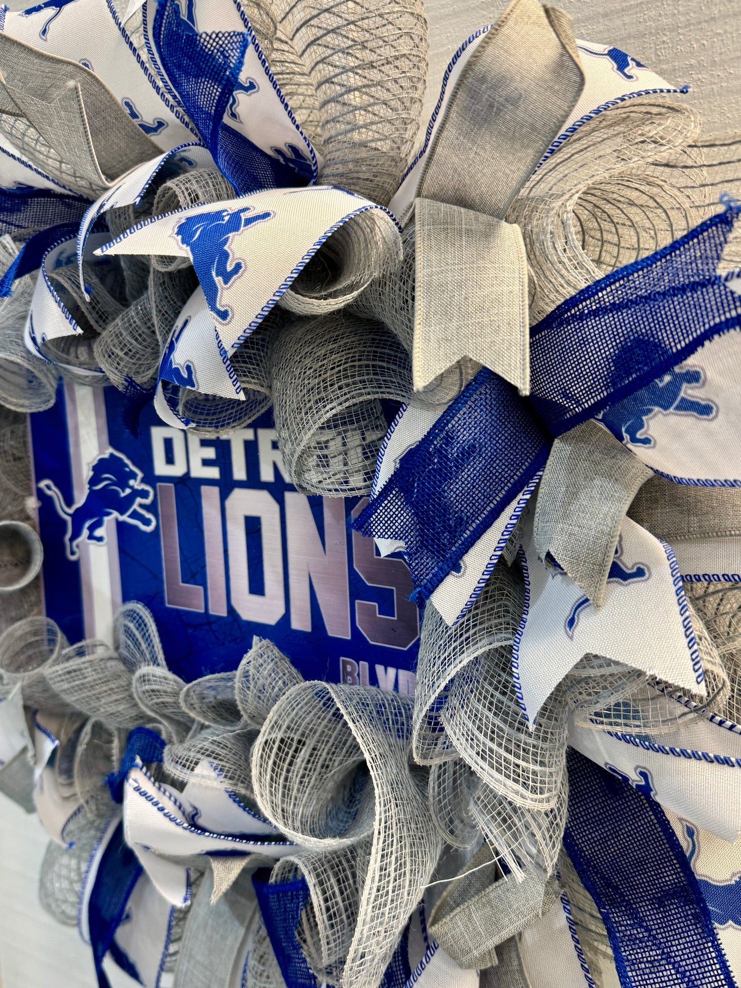 Detroit Lions Deco Mesh Wreath