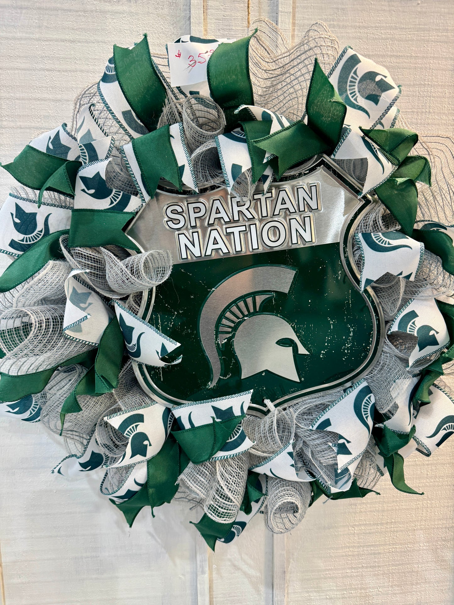 Michigan State Spartan Nation Deco Mesh Wreath