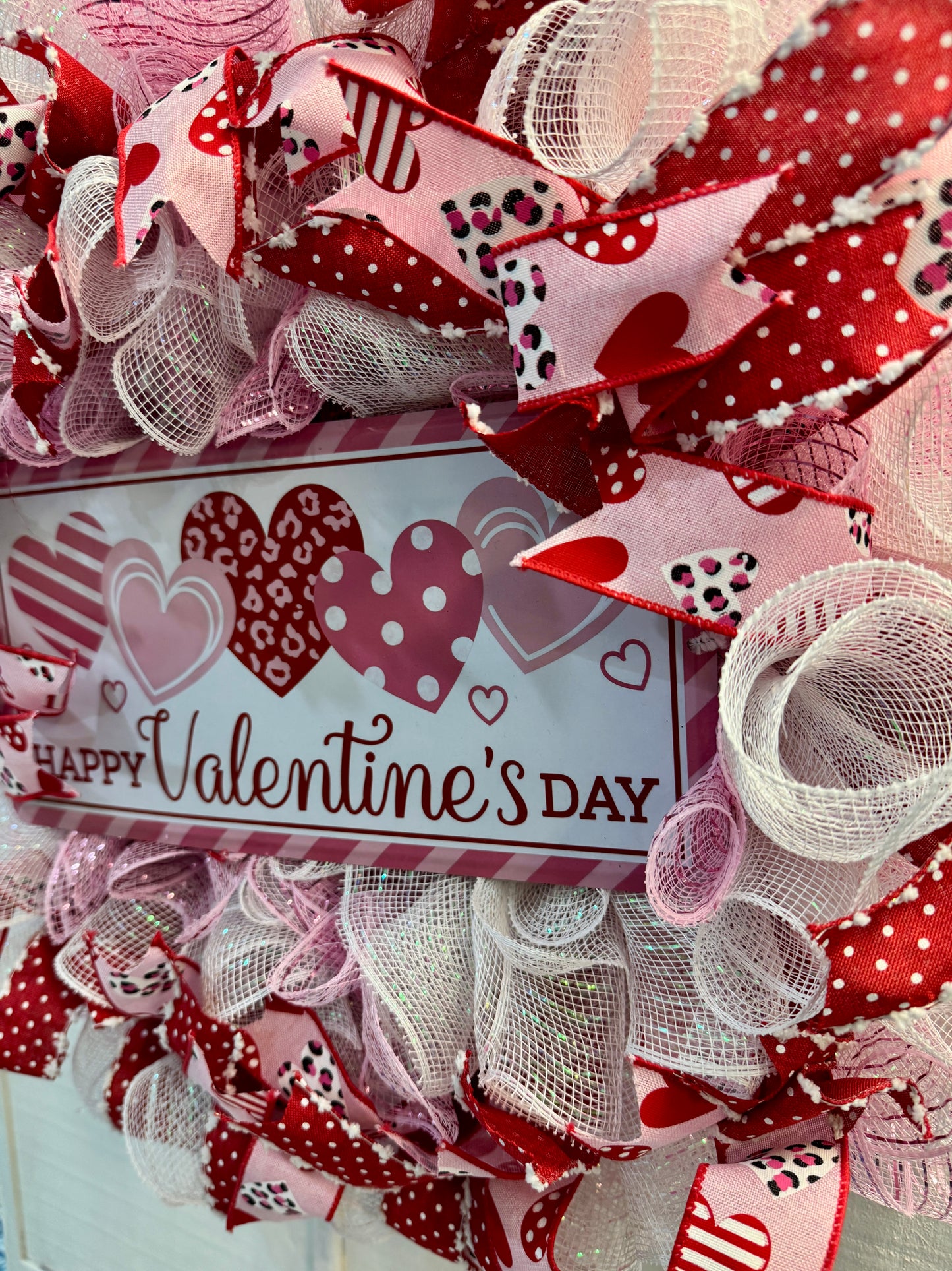 Happy Valentine’s Day Deco Mesh Wreath
