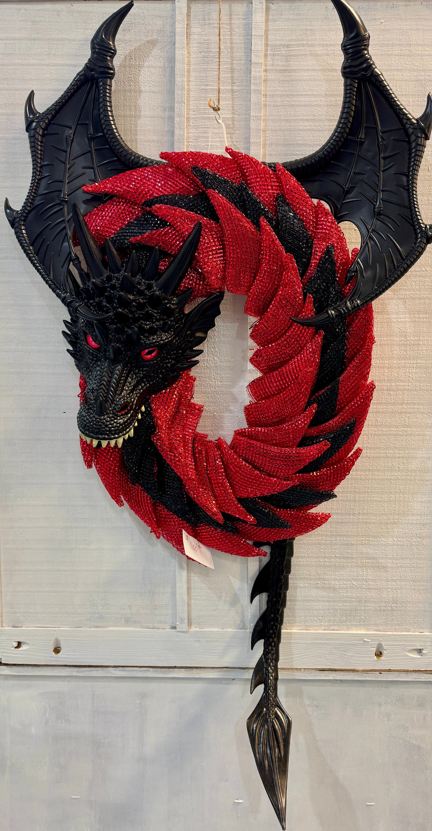 Large Dragon Deco Mesh Wreath