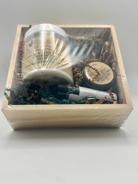 Magnesium Lotion & Herbal Salve Gift Set – Cedarwood