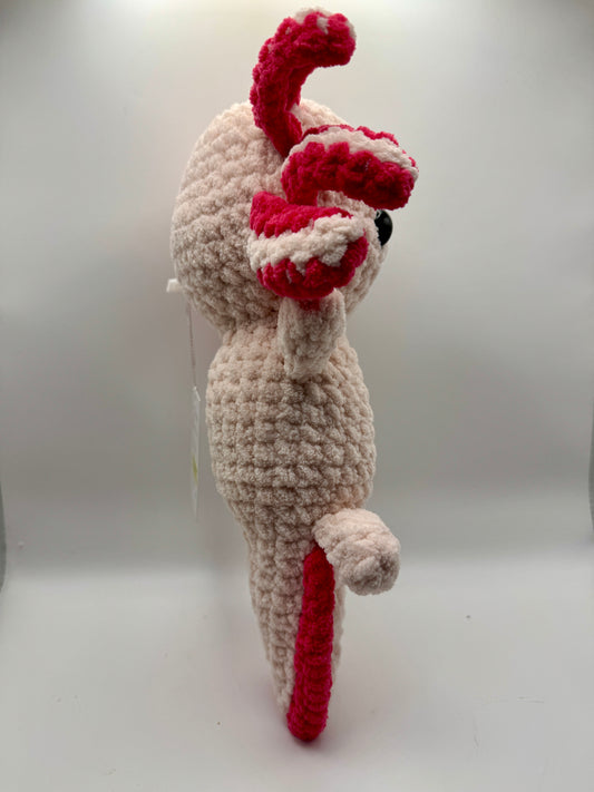 Crocheted Axolotl Plush – 12"