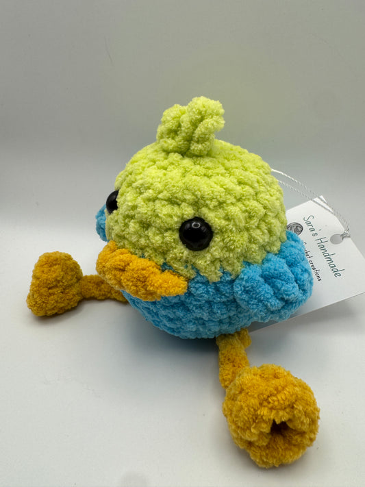 Crocheted Silly Bird Plush – Friendly Red Fox Pattern (7")