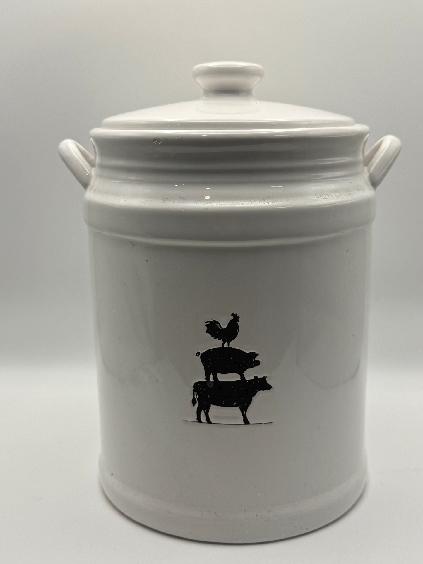 Farmyard Collection Ceramic Farm Animal Canister (9")