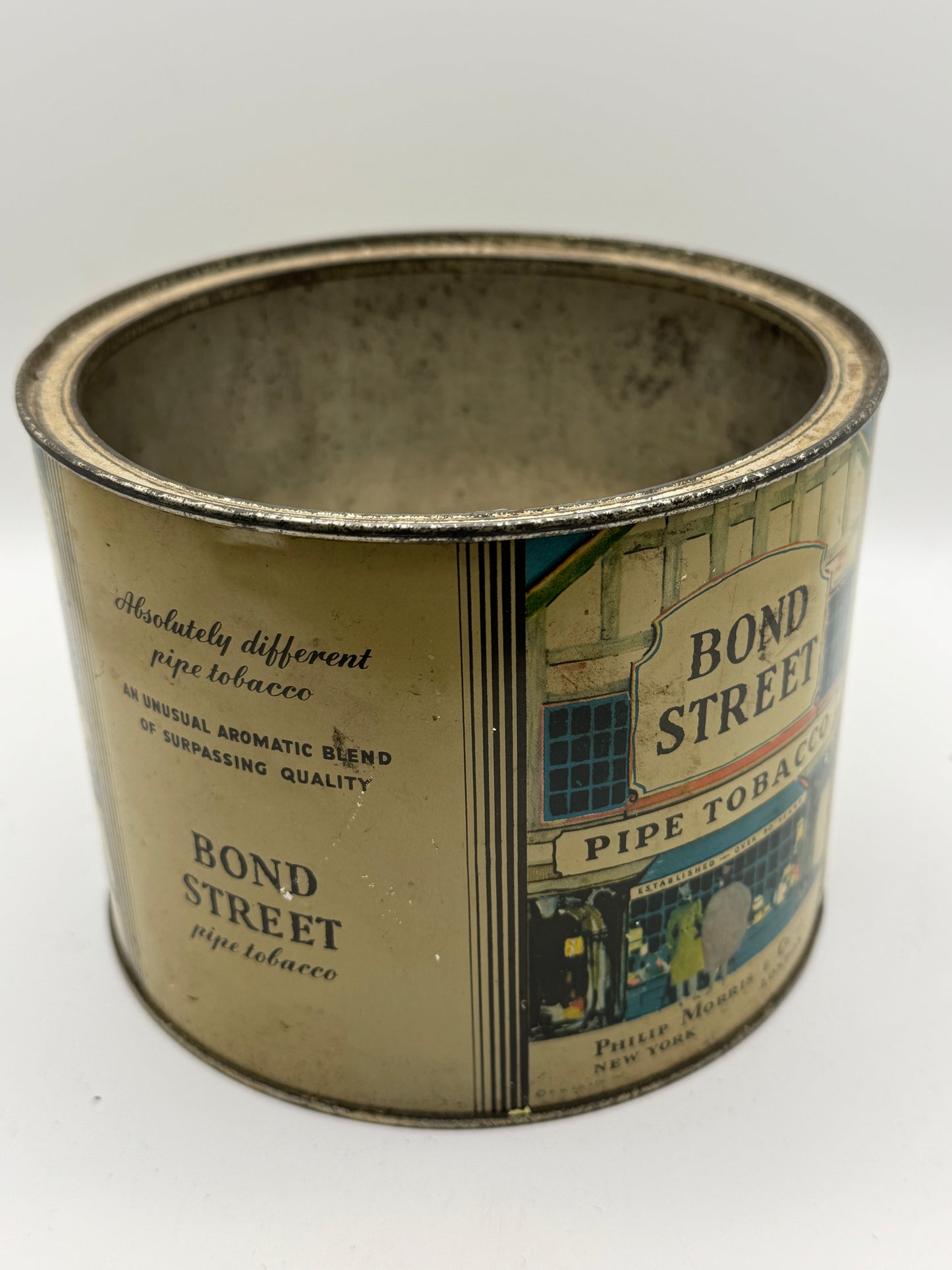 Vintage Bond Street Pipe Tobacco Tin – Philip Morris Advertising Canister