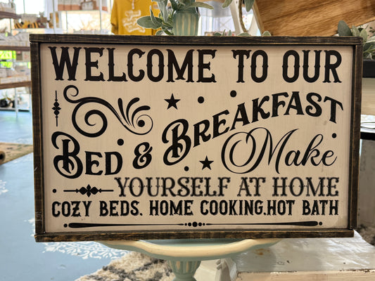 Vintage Bed & Breakfast Wall Sign