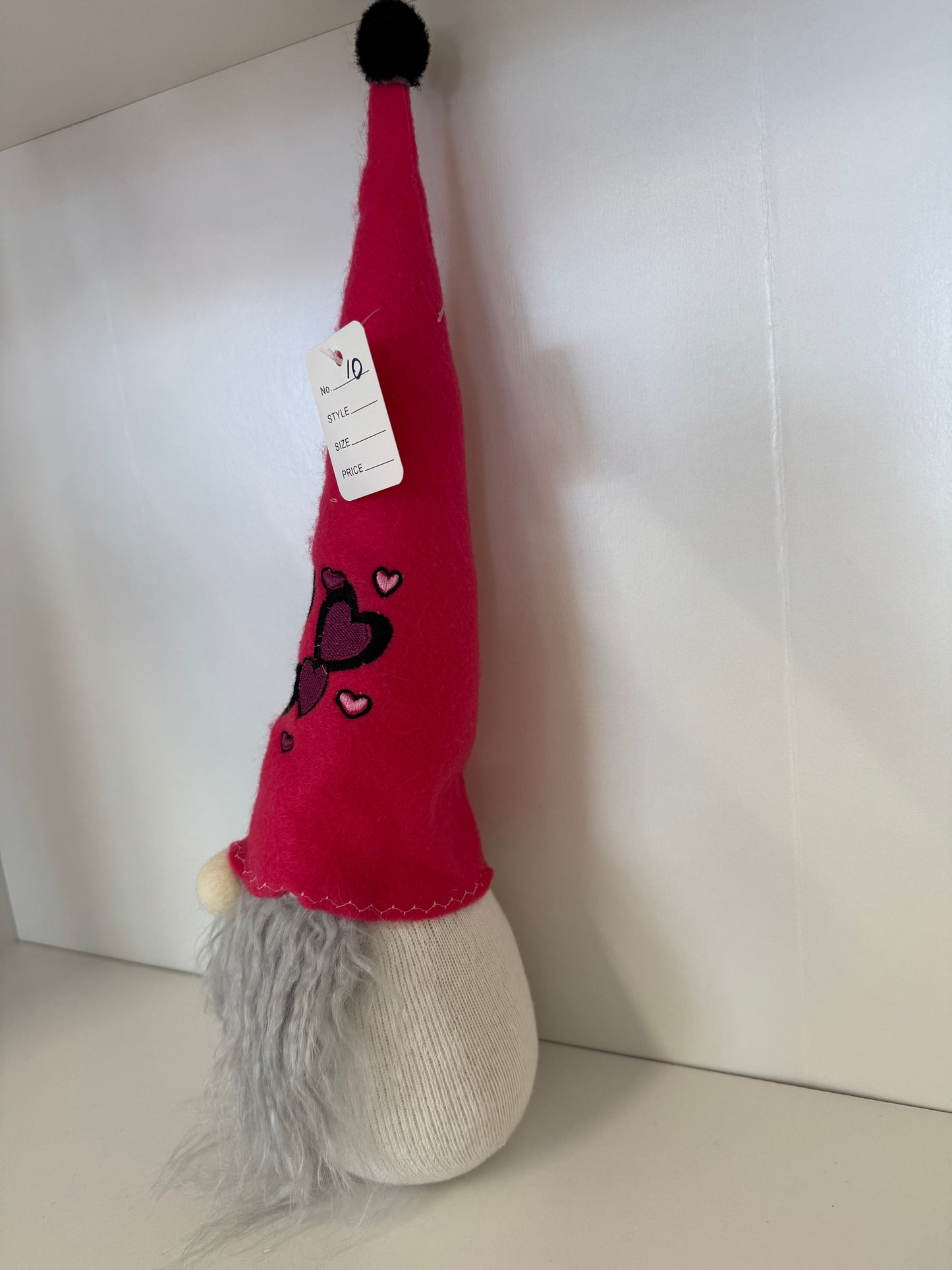 Valentine Sock Gnome Door Stop / Bookend or Just Home Decor