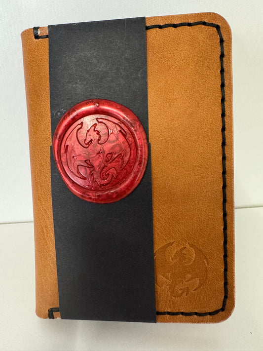Leather Wallet - Tan w/ Black Stitching