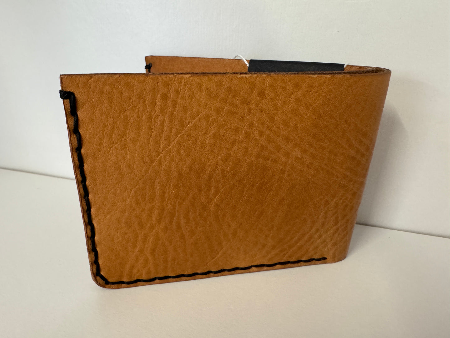 Leather Wallet - Tan w/ Black Stitching