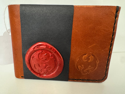 Leather Wallet - Brown w/ Black Stitching
