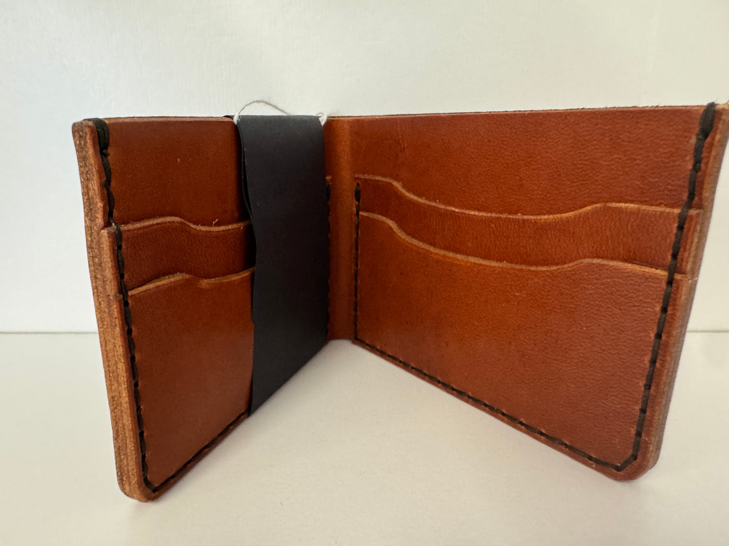 Leather Wallet - Brown w/ Black Stitching